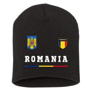 Romania Sport/Soccer Jersey Tee Flag Football Short Acrylic Beanie