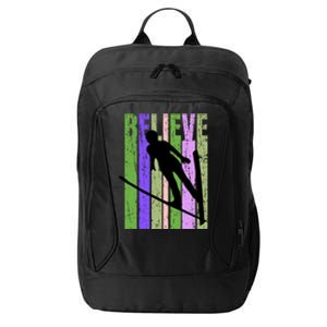 Retro Slalom Jump Jumping Ski Downhill Female Gift City Backpack