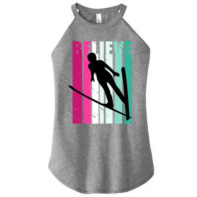 Retro Slalom Jump Jumping Ski Downhill Female Gift Women’s Perfect Tri Rocker Tank