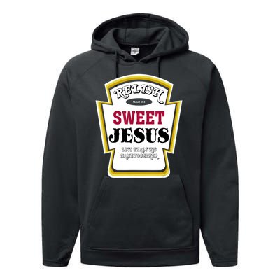 Relish Sweet Jesus Christian Parody Performance Fleece Hoodie