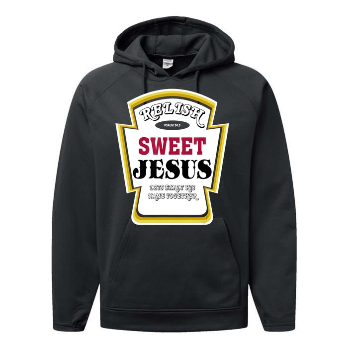 Relish Sweet Jesus Christian Parody Performance Fleece Hoodie