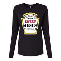 Relish Sweet Jesus Christian Parody Womens Cotton Relaxed Long Sleeve T-Shirt