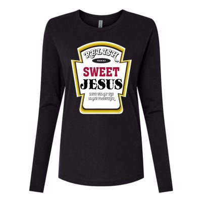 Relish Sweet Jesus Christian Parody Womens Cotton Relaxed Long Sleeve T-Shirt