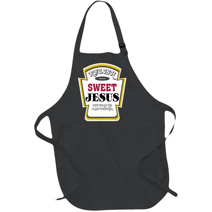 Relish Sweet Jesus Christian Parody Full-Length Apron With Pockets