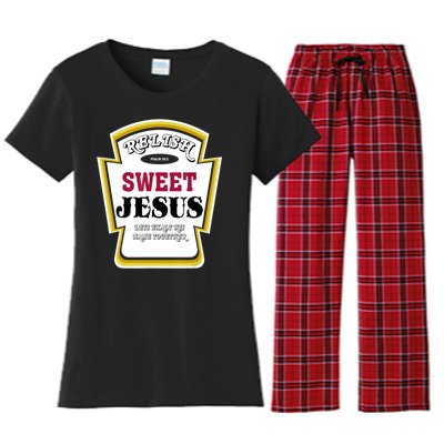 Relish Sweet Jesus Christian Parody Women's Flannel Pajama Set