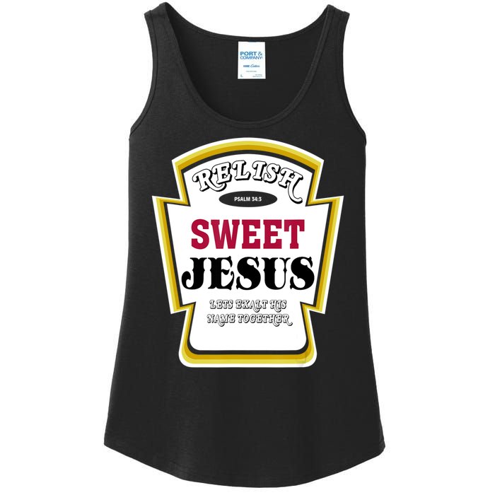 Relish Sweet Jesus Christian Parody Ladies Essential Tank