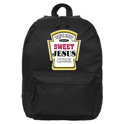 Relish Sweet Jesus Christian Parody 16 in Basic Backpack