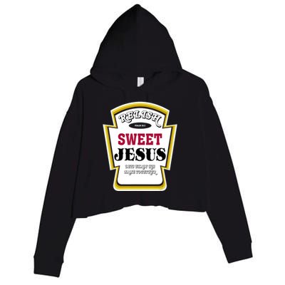 Relish Sweet Jesus Christian Parody Crop Fleece Hoodie