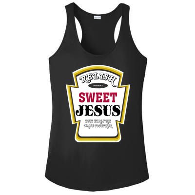 Relish Sweet Jesus Christian Parody Ladies PosiCharge Competitor Racerback Tank