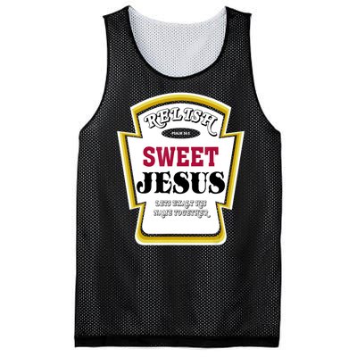 Relish Sweet Jesus Christian Parody Mesh Reversible Basketball Jersey Tank