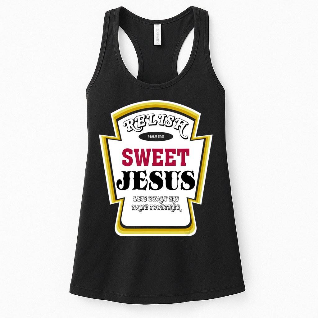 Relish Sweet Jesus Christian Parody Womens Tank Top
