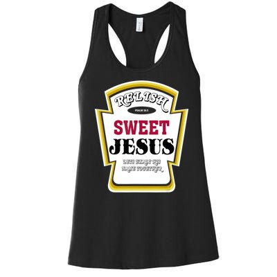 Relish Sweet Jesus Christian Parody Women's Racerback Tank