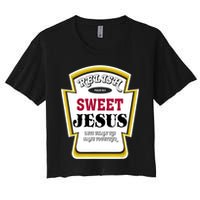 Relish Sweet Jesus Christian Parody Women's Crop Top Tee