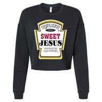 Relish Sweet Jesus Christian Parody Cropped Pullover Crew