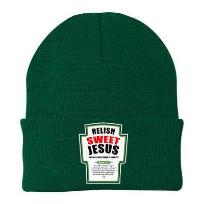 Relish Sweet Jesus Funny Christian Condiments for Christ Knit Cap Winter Beanie