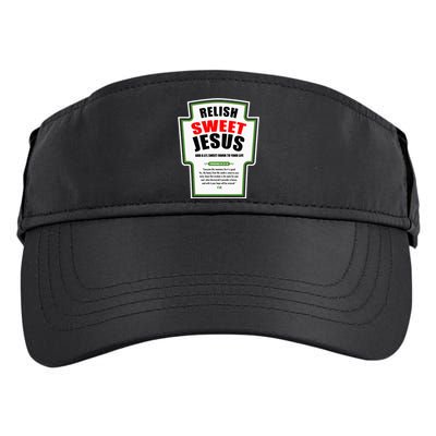 Relish Sweet Jesus Funny Christian Condiments for Christ Adult Drive Performance Visor