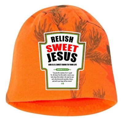 Relish Sweet Jesus Funny Christian Condiments for Christ Kati - Camo Knit Beanie