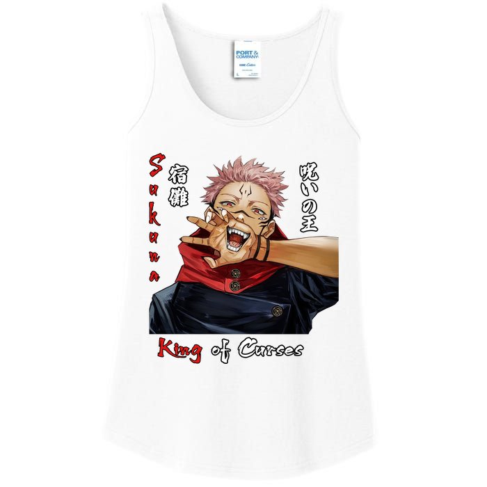 Ryomen Sukuna King Of Curses Jjk T Ladies Essential Tank