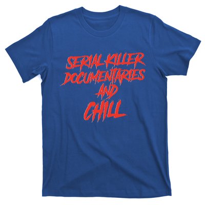 Retro Serial Killer Documentaries & Chill Halloween T-Shirt