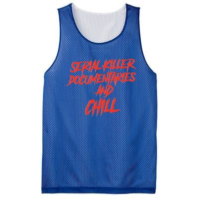 Retro Serial Killer Documentaries & Chill Halloween Mesh Reversible Basketball Jersey Tank