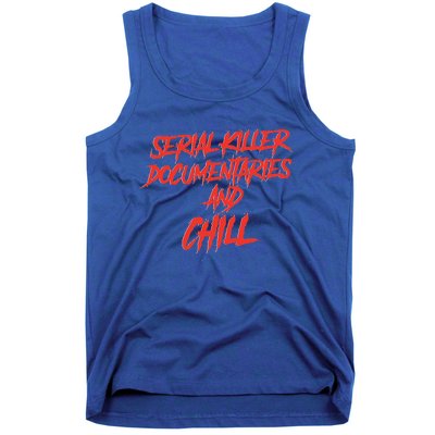 Retro Serial Killer Documentaries & Chill Halloween Tank Top