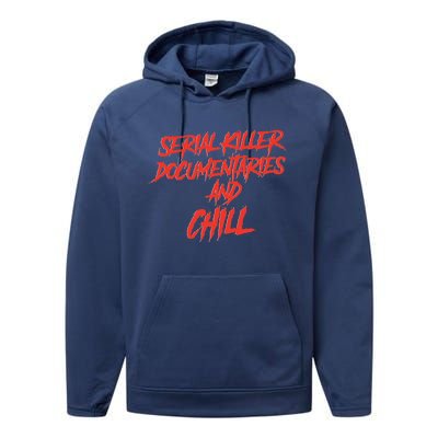 Retro Serial Killer Documentaries & Chill Halloween Performance Fleece Hoodie