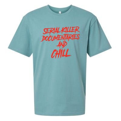 Retro Serial Killer Documentaries & Chill Halloween Sueded Cloud Jersey T-Shirt