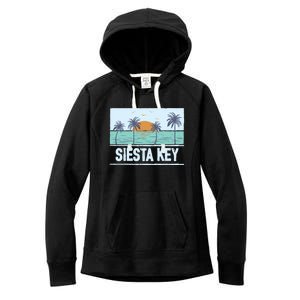 Retro Siesta Key Florida Tropical Sunset Beach Vacation Meaningful Gift Women's Fleece Hoodie