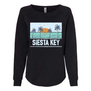 Retro Siesta Key Florida Tropical Sunset Beach Vacation Meaningful Gift Womens California Wash Sweatshirt