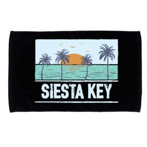 Retro Siesta Key Florida Tropical Sunset Beach Vacation Meaningful Gift Microfiber Hand Towel