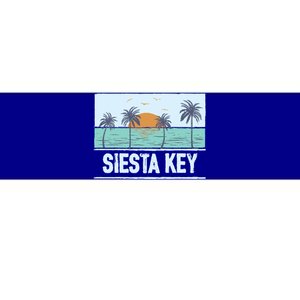 Retro Siesta Key Florida Tropical Sunset Beach Vacation Meaningful Gift Bumper Sticker