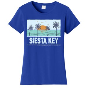 Retro Siesta Key Florida Tropical Sunset Beach Vacation Meaningful Gift Women's T-Shirt