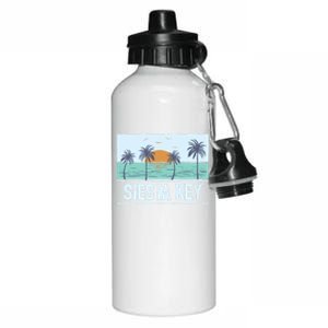 Retro Siesta Key Florida Tropical Sunset Beach Vacation Meaningful Gift Aluminum Water Bottle