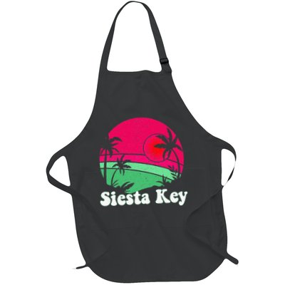 Retro Siesta Key Beach Design Siesta Key Illustration Apron