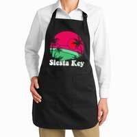 Retro Siesta Key Beach Design Siesta Key Illustration Apron