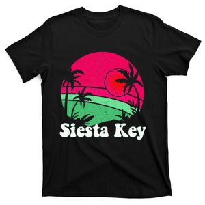 Retro Siesta Key Beach Design Siesta Key Illustration T-Shirt