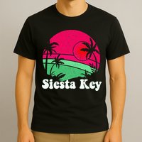 Retro Siesta Key Beach Design Siesta Key Illustration T-Shirt
