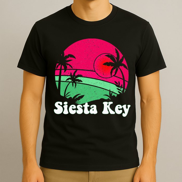 Retro Siesta Key Beach Design Siesta Key Illustration T-Shirt