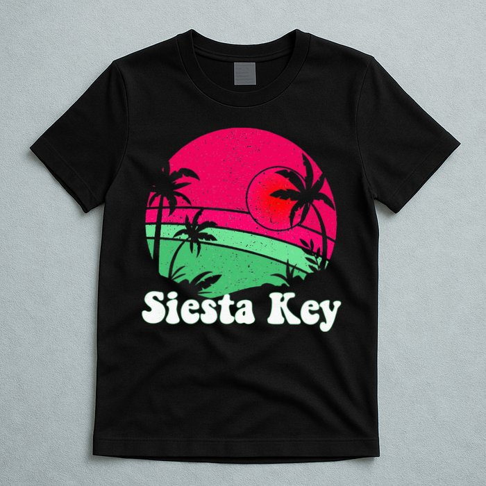 Retro Siesta Key Beach Design Siesta Key Illustration T-Shirt