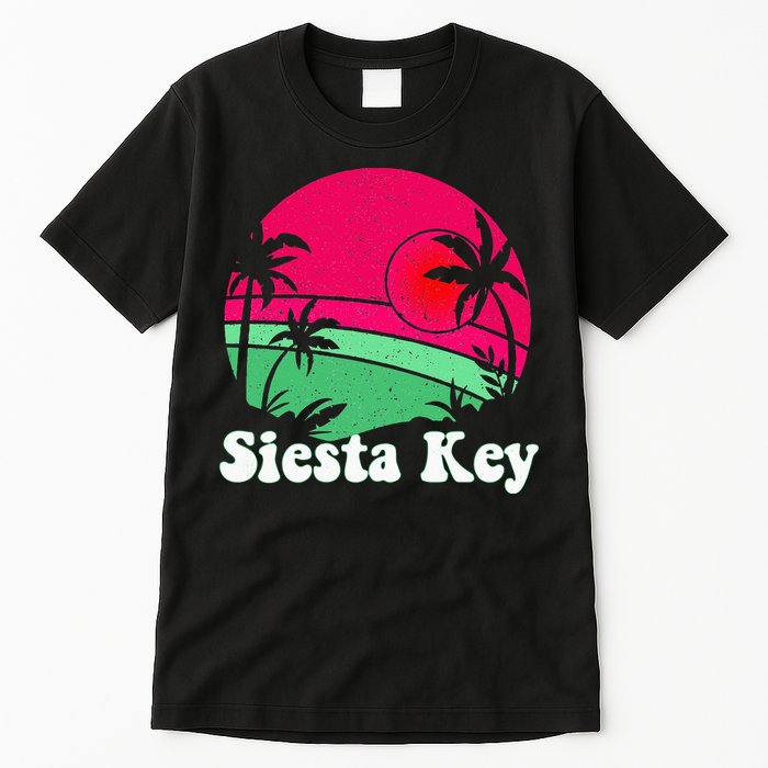 Retro Siesta Key Beach Design Siesta Key Illustration Tall T-Shirt