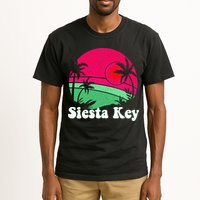 Retro Siesta Key Beach Design Siesta Key Illustration Tall T-Shirt