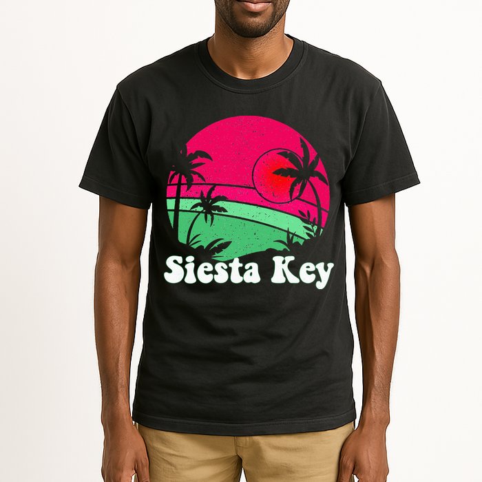 Retro Siesta Key Beach Design Siesta Key Illustration Tall T-Shirt