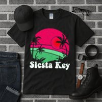 Retro Siesta Key Beach Design Siesta Key Illustration Tall T-Shirt