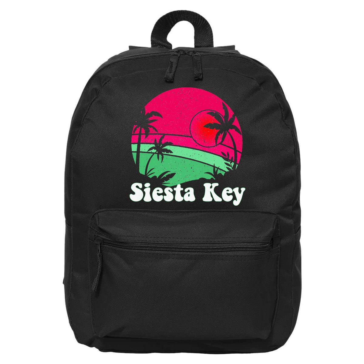 Retro Siesta Key Beach Design Siesta Key Illustration 16 in Basic Backpack