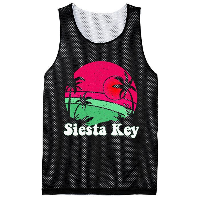 Retro Siesta Key Beach Design Siesta Key Illustration Mesh Reversible Basketball Jersey Tank