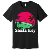 Retro Siesta Key Beach Design Siesta Key Illustration Premium T-Shirt