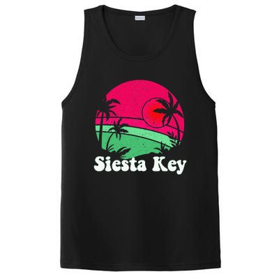 Retro Siesta Key Beach Design Siesta Key Illustration PosiCharge Competitor Tank