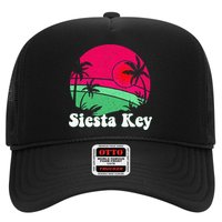 Retro Siesta Key Beach Design Siesta Key Illustration Hat