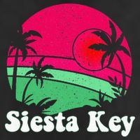 Retro Siesta Key Beach Design Siesta Key Illustration Hat