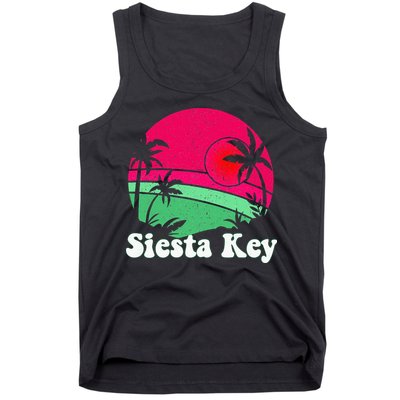 Retro Siesta Key Beach Design Siesta Key Illustration Tank Top